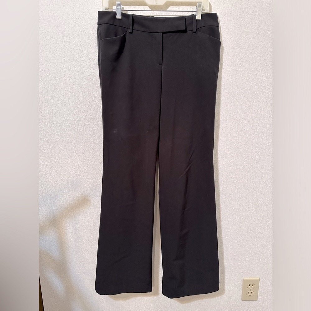 GUC ANN TAYLOR Modern Fit Lower On Waist Black Trouser Pants